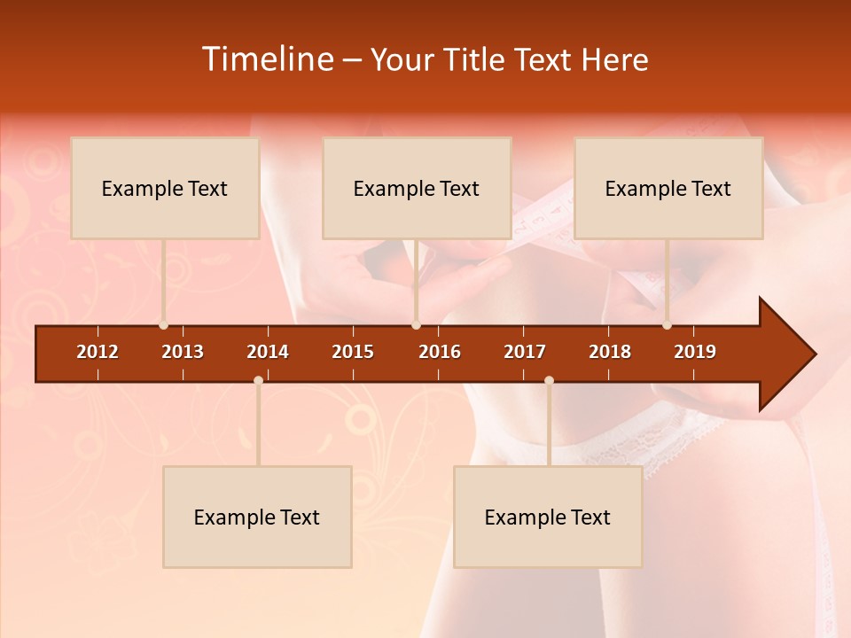 Line Cellulite Calories PowerPoint Template