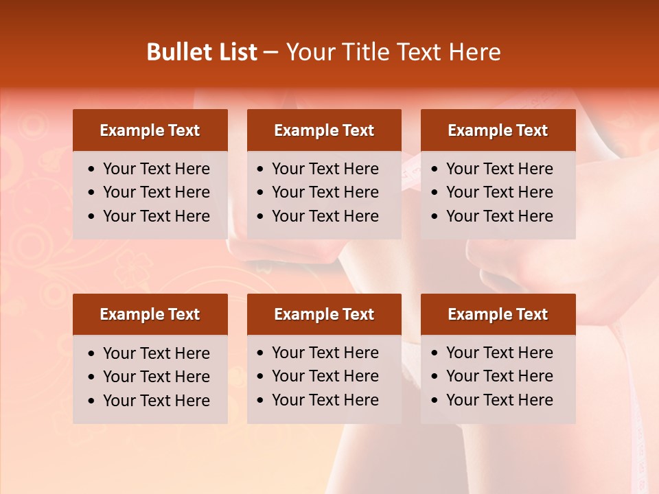 Line Cellulite Calories PowerPoint Template