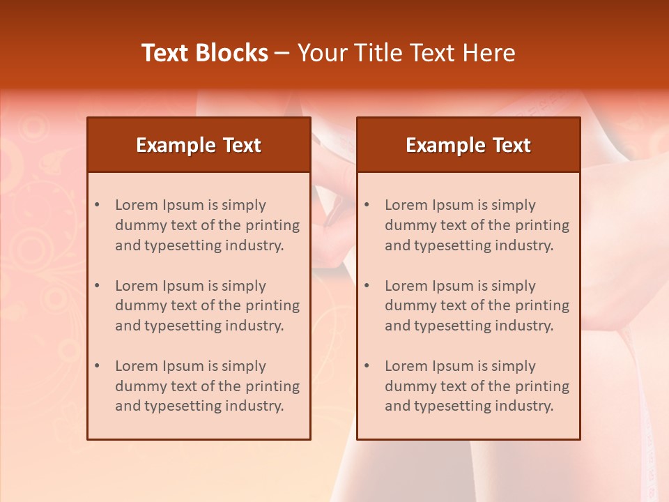 Line Cellulite Calories PowerPoint Template