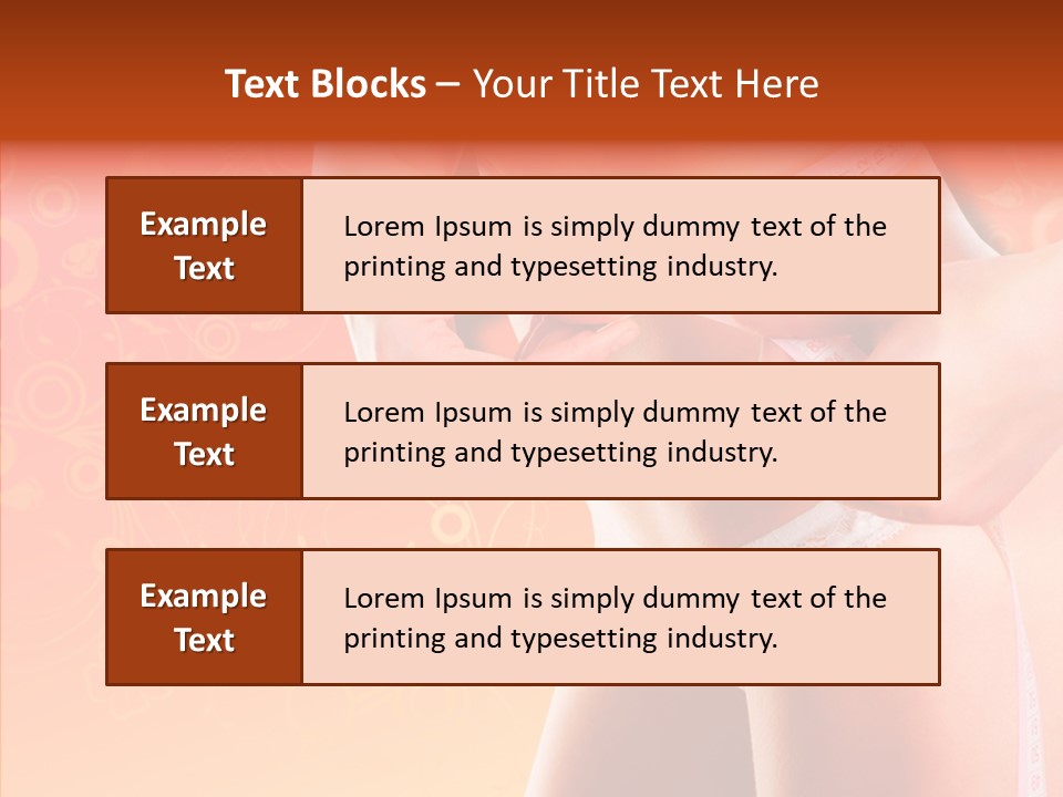 Line Cellulite Calories PowerPoint Template