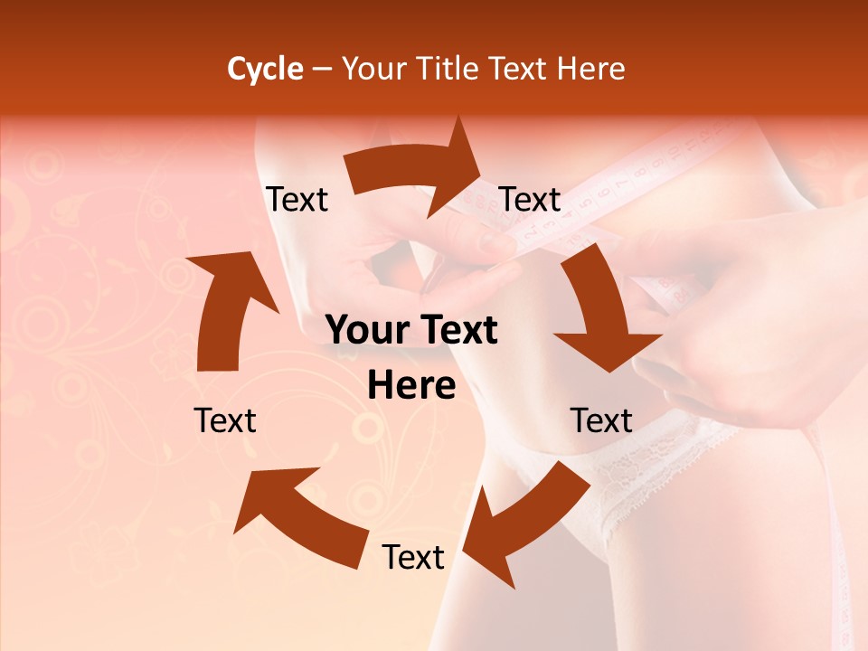 Line Cellulite Calories PowerPoint Template