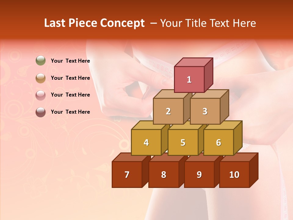 Line Cellulite Calories PowerPoint Template