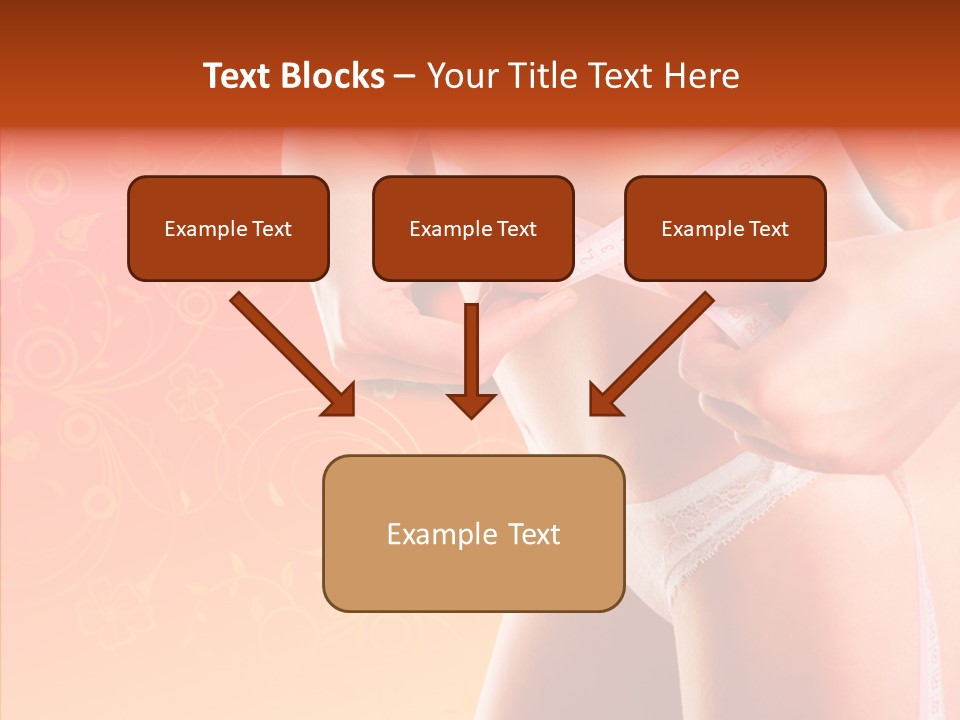 Line Cellulite Calories PowerPoint Template