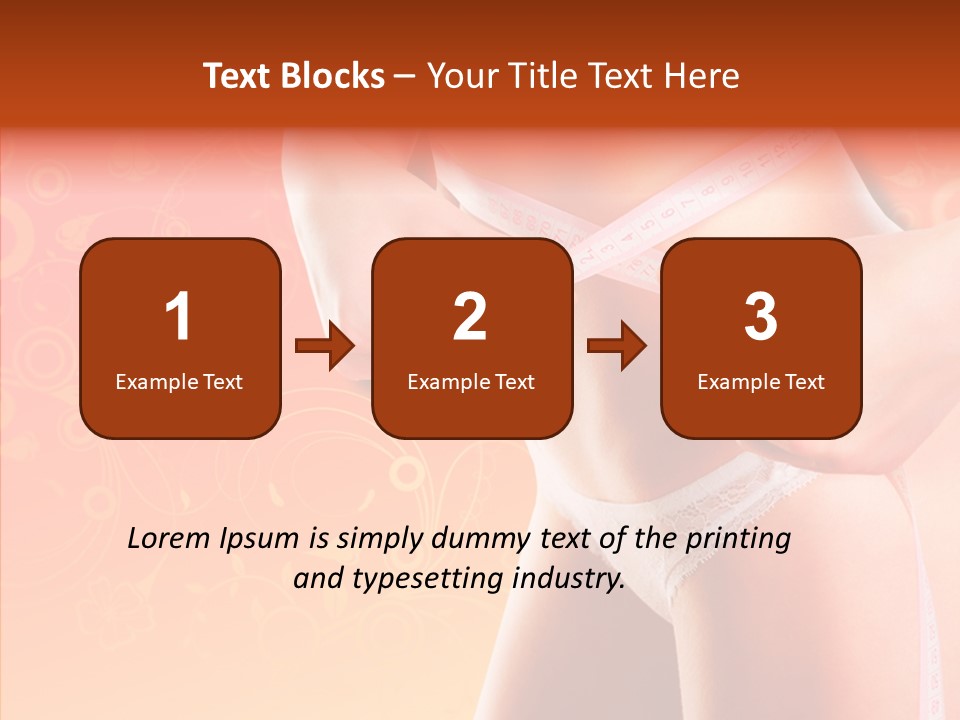 Line Cellulite Calories PowerPoint Template