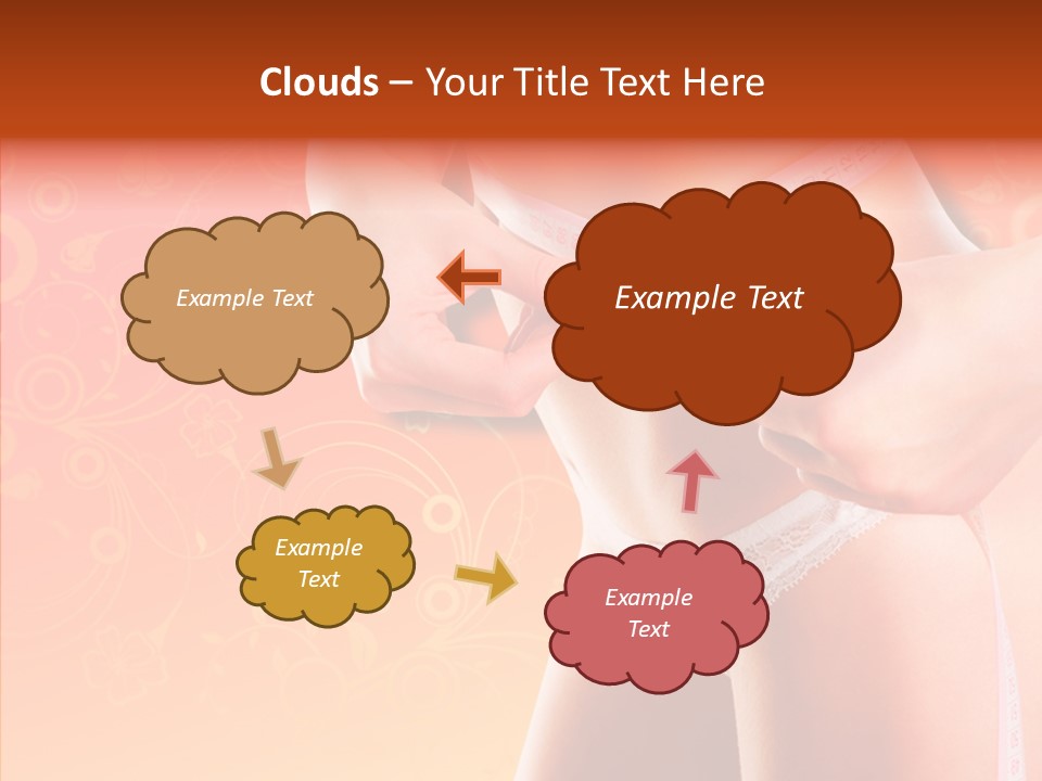 Line Cellulite Calories PowerPoint Template