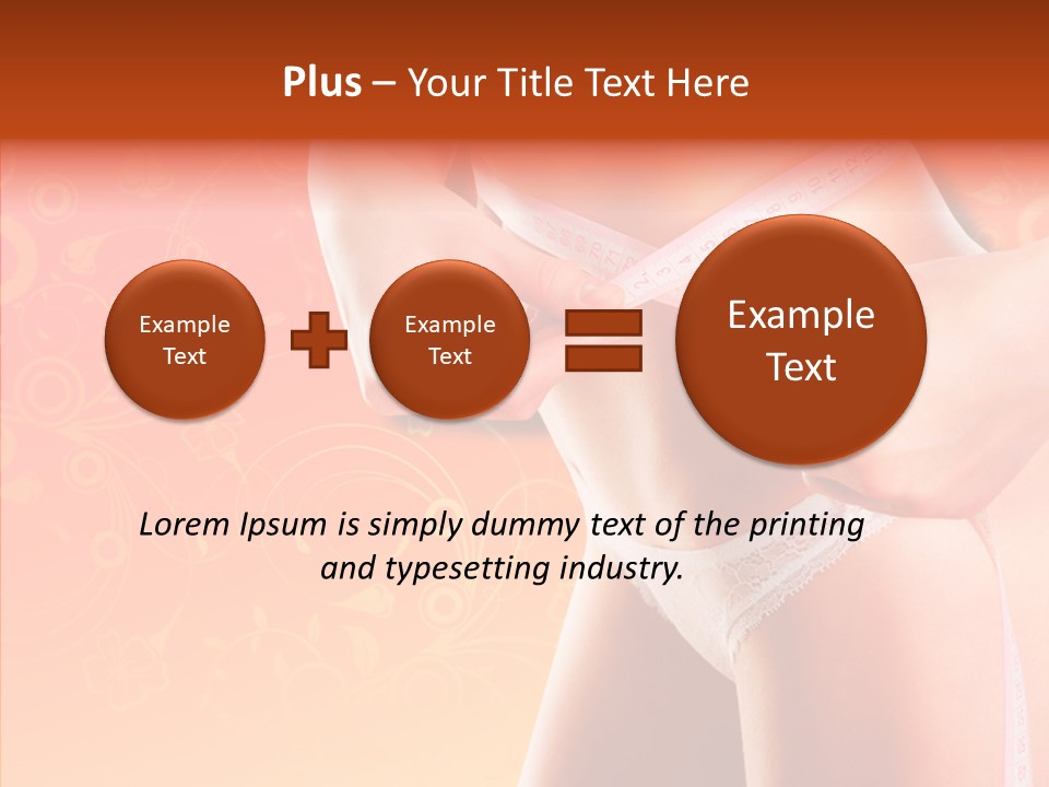 Line Cellulite Calories PowerPoint Template