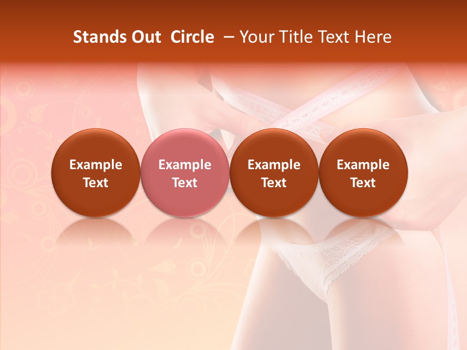 Line Cellulite Calories PowerPoint Template