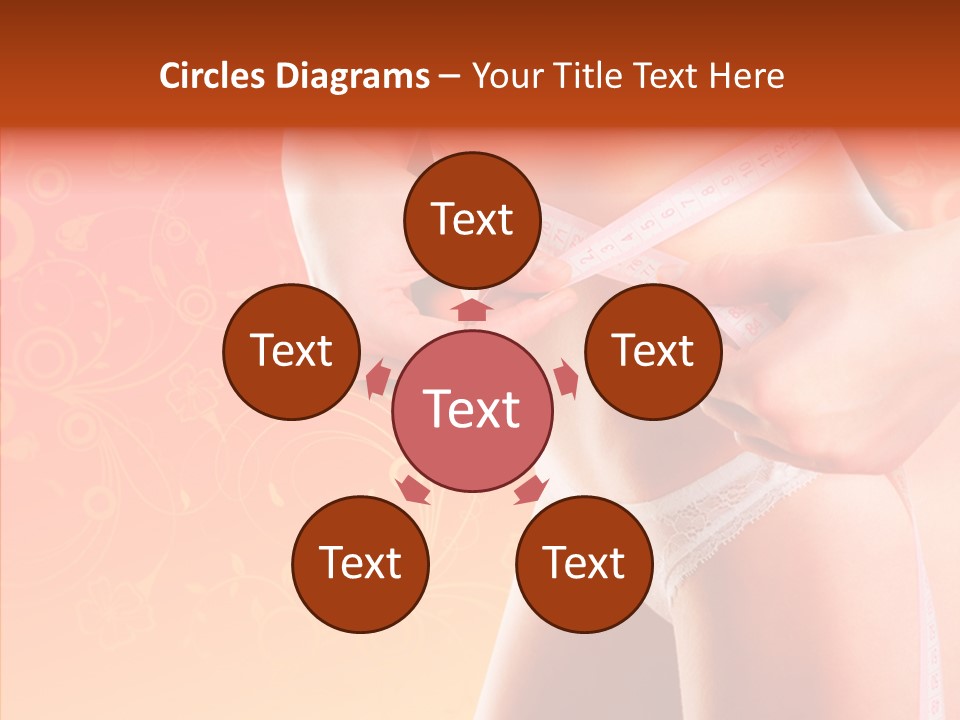 Line Cellulite Calories PowerPoint Template