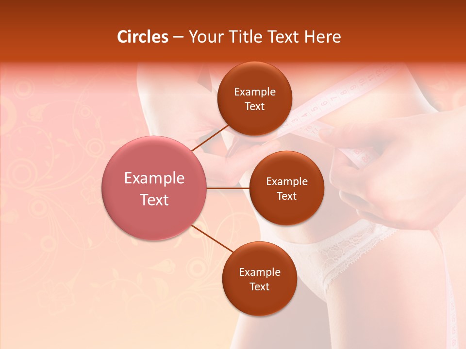 Line Cellulite Calories PowerPoint Template