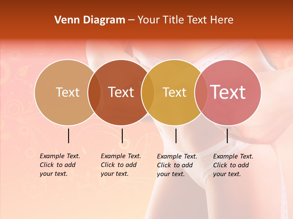 Line Cellulite Calories PowerPoint Template