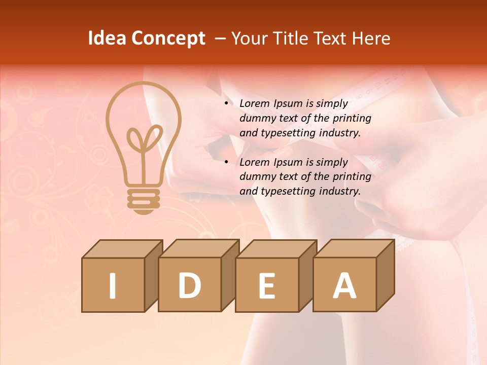 Line Cellulite Calories PowerPoint Template