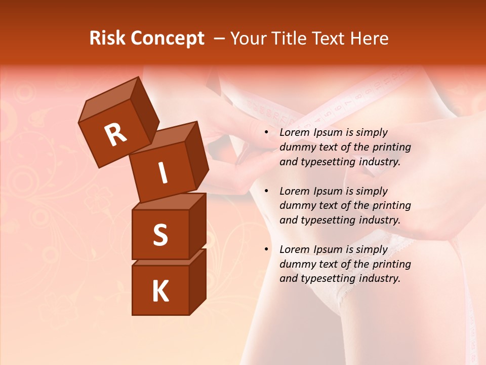 Line Cellulite Calories PowerPoint Template