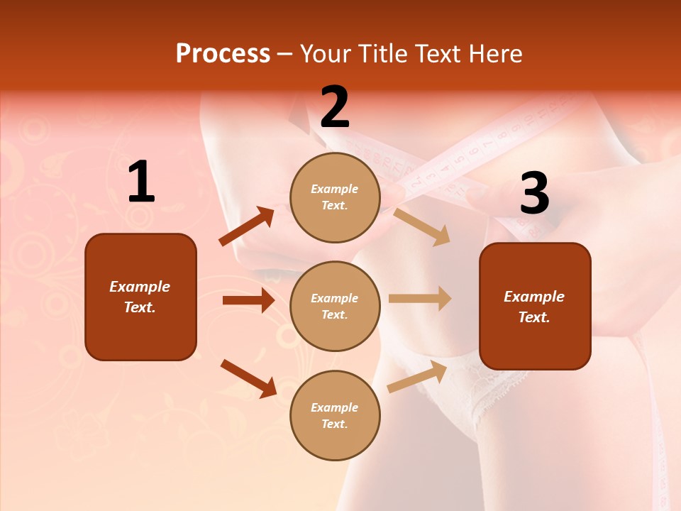 Line Cellulite Calories PowerPoint Template
