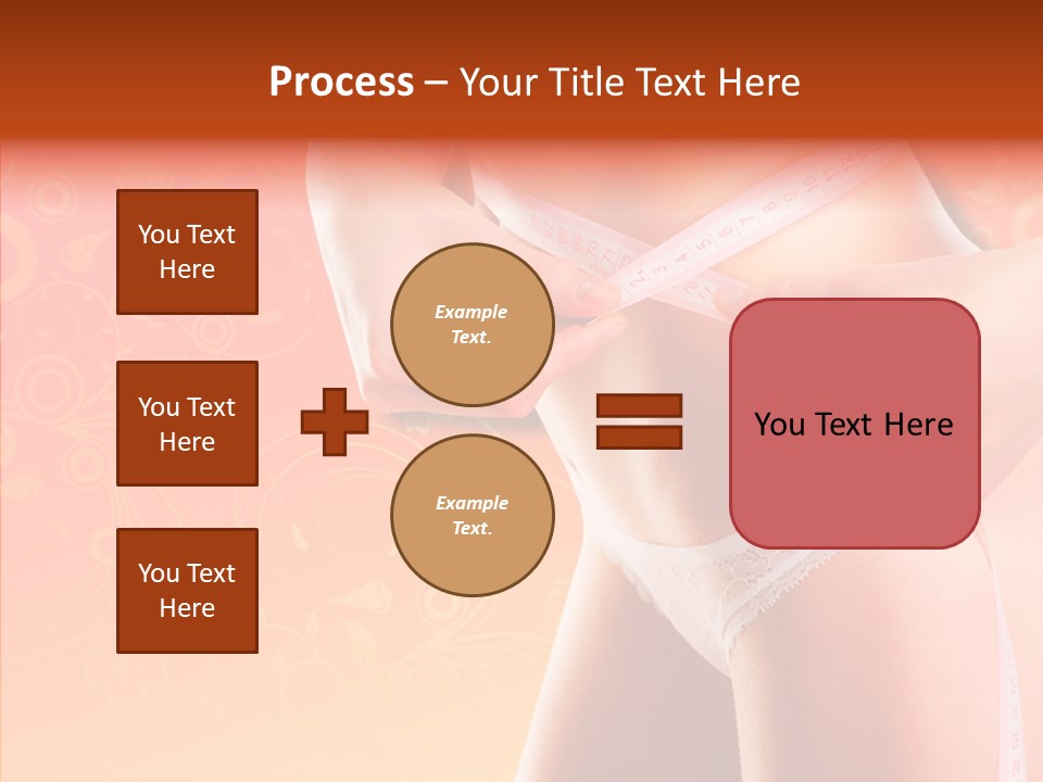 Line Cellulite Calories PowerPoint Template