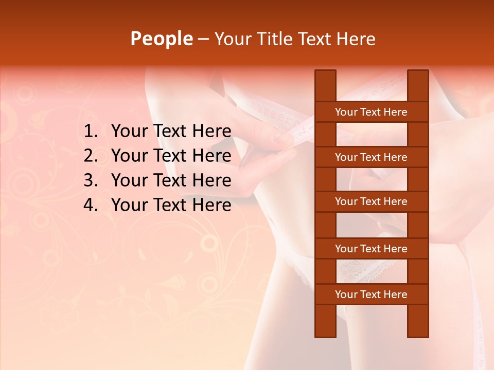Line Cellulite Calories PowerPoint Template
