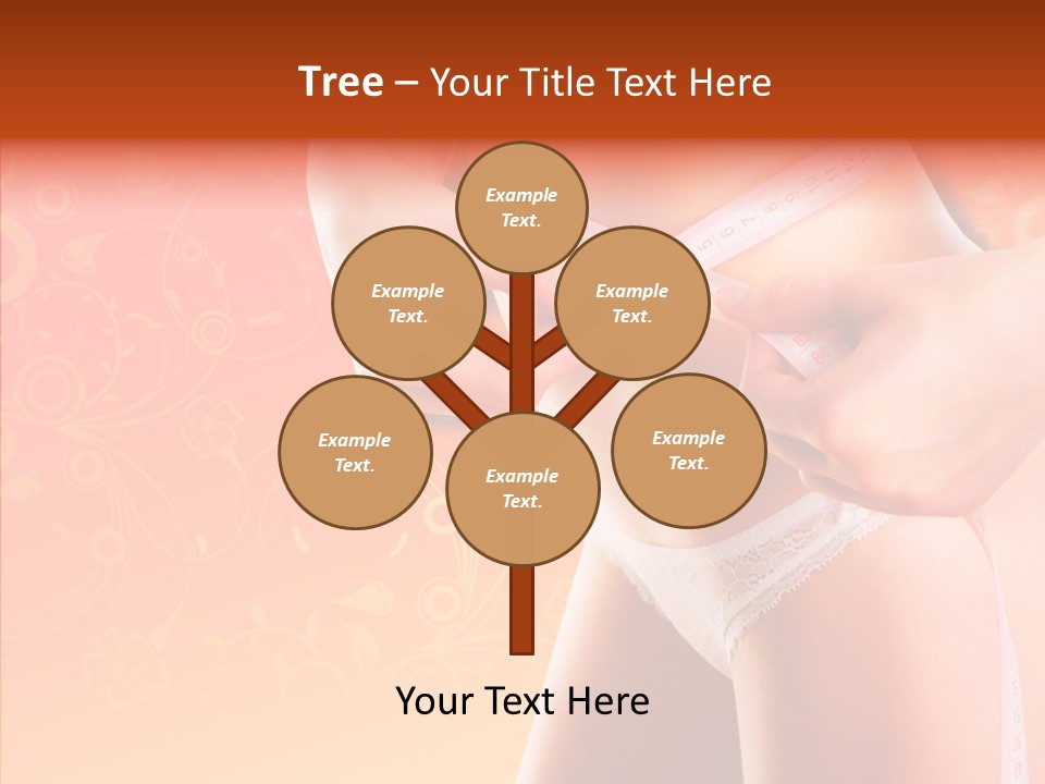 Line Cellulite Calories PowerPoint Template