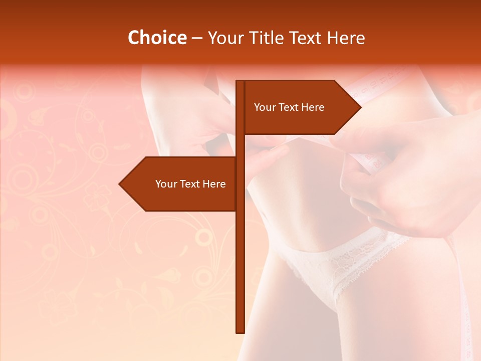 Line Cellulite Calories PowerPoint Template