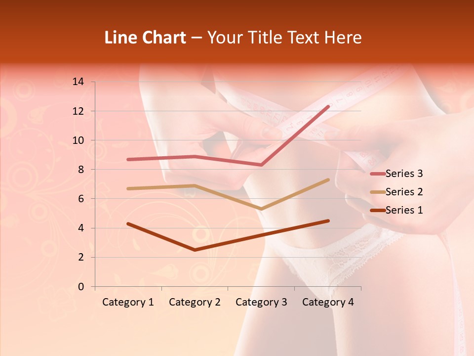 Line Cellulite Calories PowerPoint Template