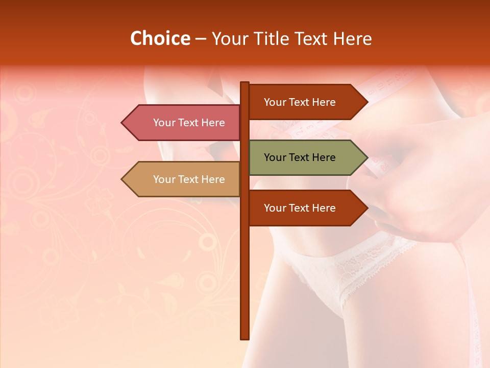 Line Cellulite Calories PowerPoint Template