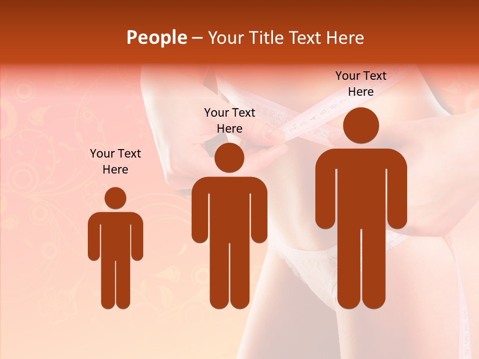 Line Cellulite Calories PowerPoint Template