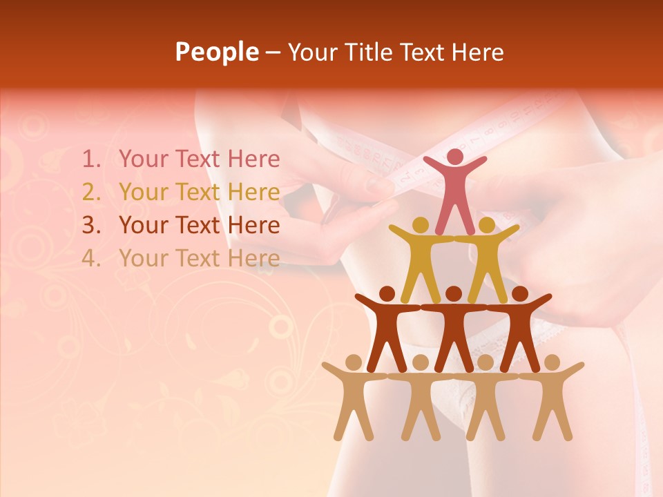 Line Cellulite Calories PowerPoint Template