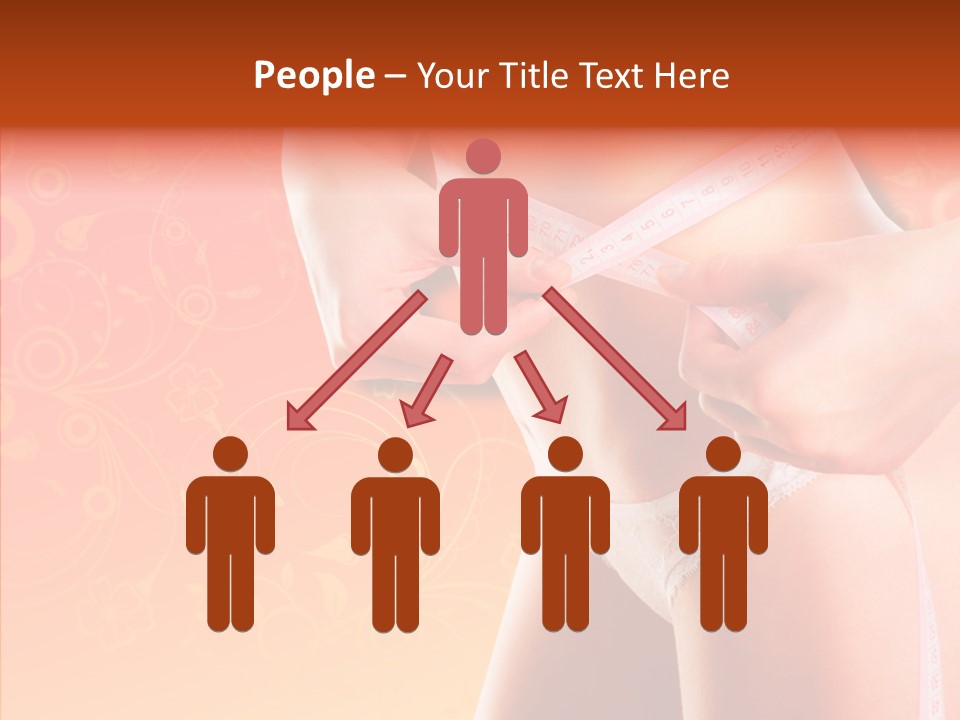 Line Cellulite Calories PowerPoint Template