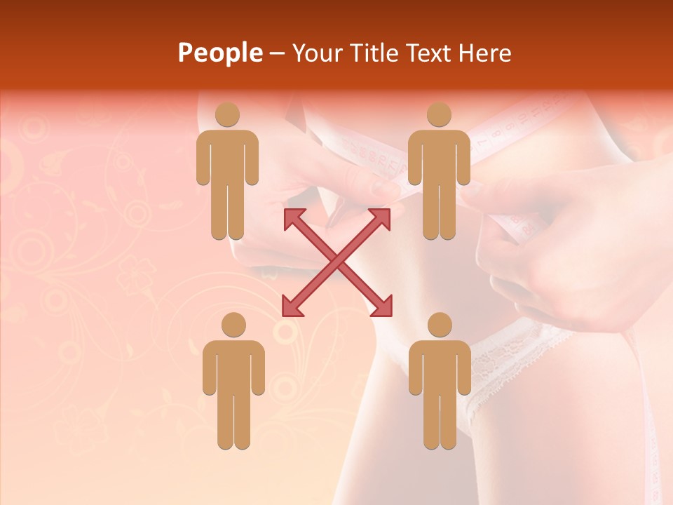 Line Cellulite Calories PowerPoint Template