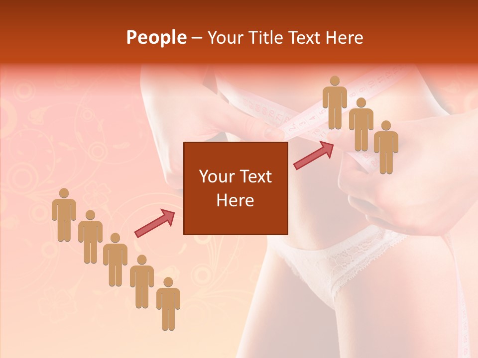 Line Cellulite Calories PowerPoint Template