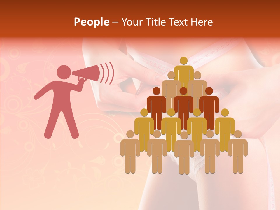 Line Cellulite Calories PowerPoint Template