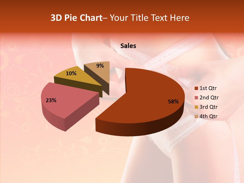 Line Cellulite Calories PowerPoint Template