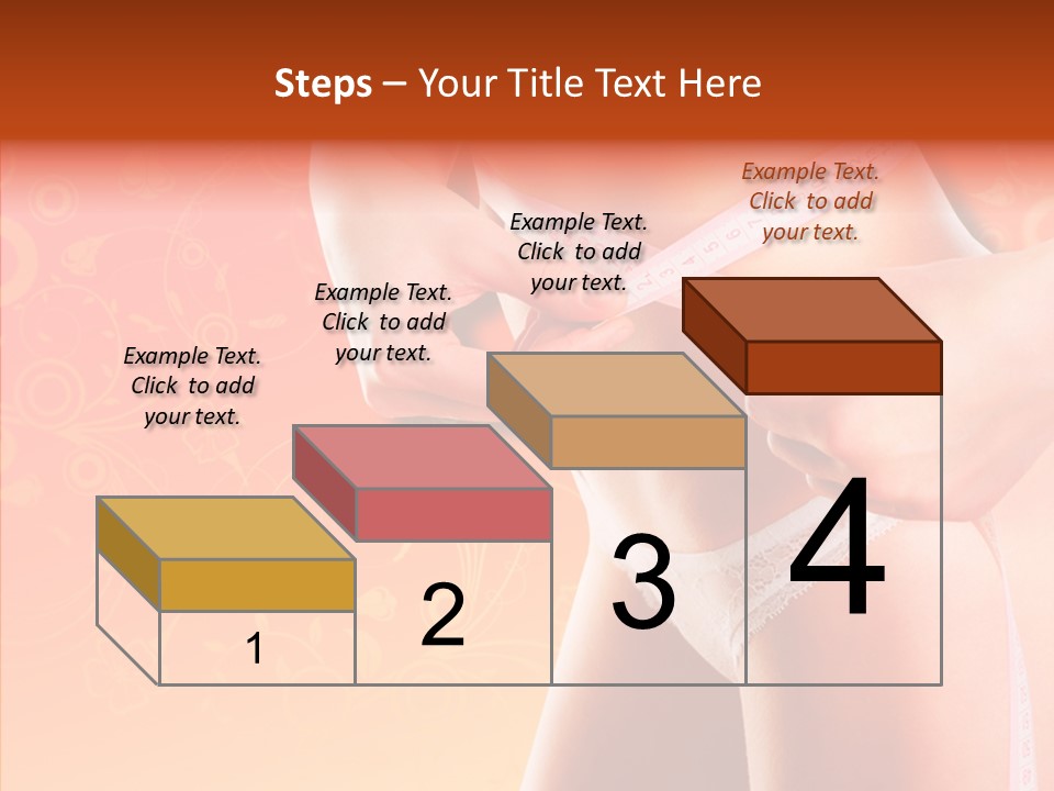 Line Cellulite Calories PowerPoint Template