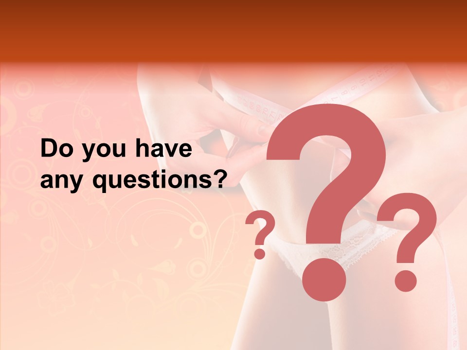 Line Cellulite Calories PowerPoint Template