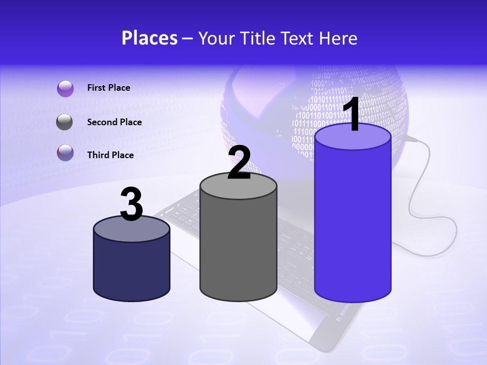 Code Earth Continents PowerPoint Template