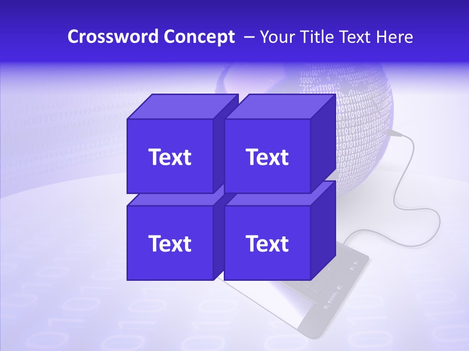 Code Earth Continents PowerPoint Template