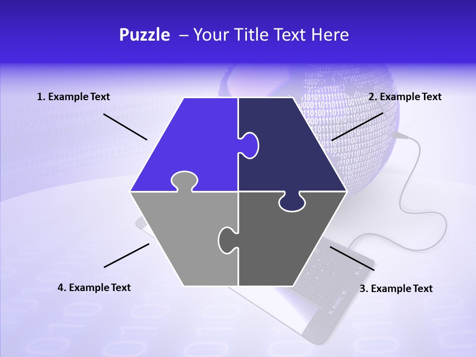 Code Earth Continents PowerPoint Template