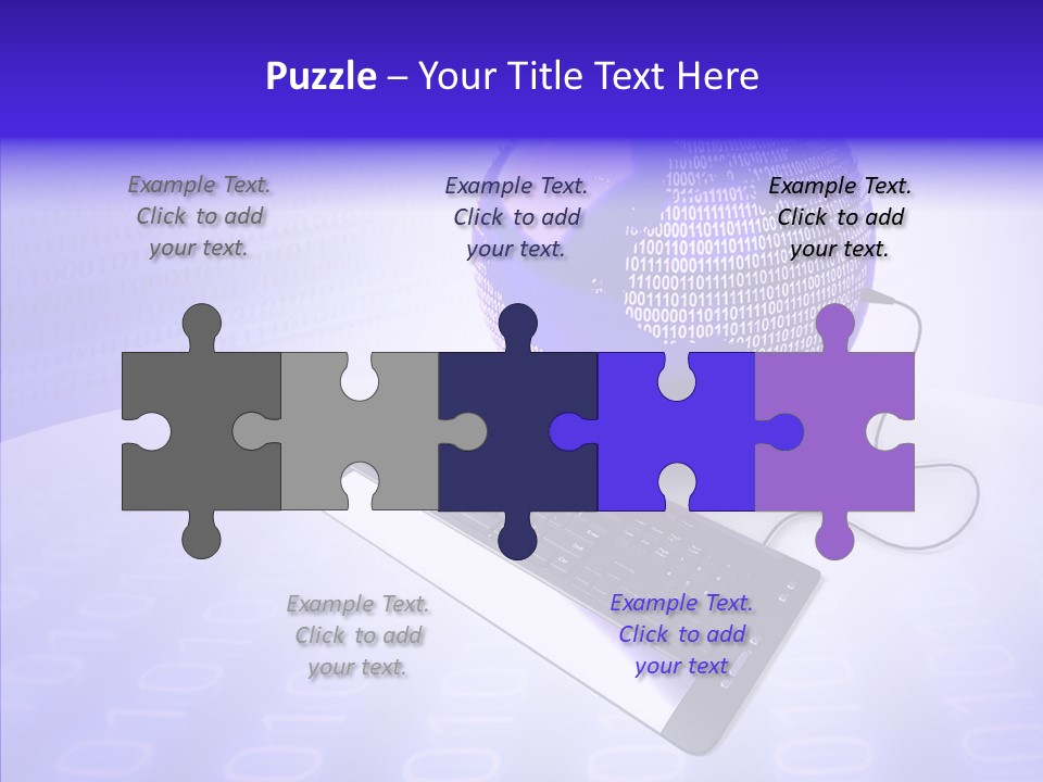 Code Earth Continents PowerPoint Template