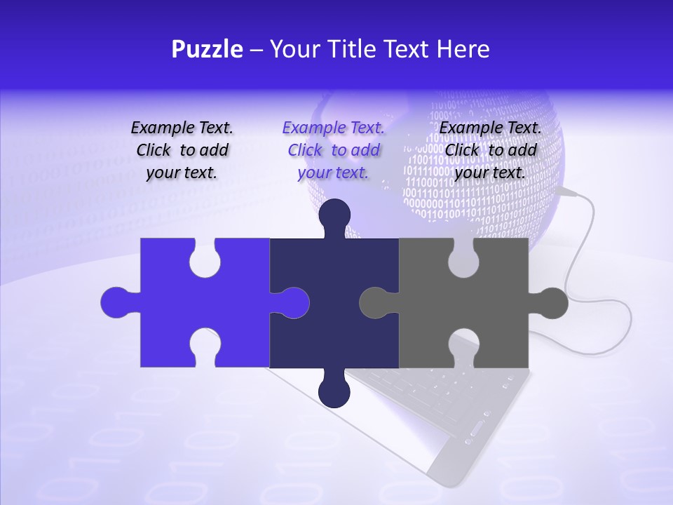 Code Earth Continents PowerPoint Template