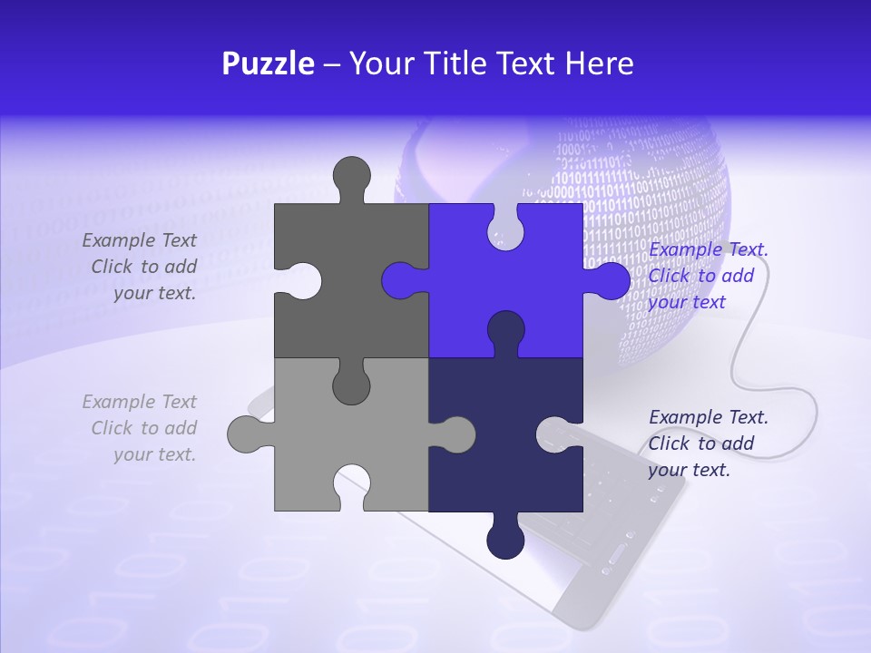 Code Earth Continents PowerPoint Template