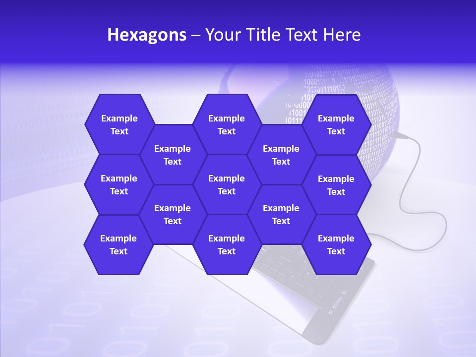 Code Earth Continents PowerPoint Template