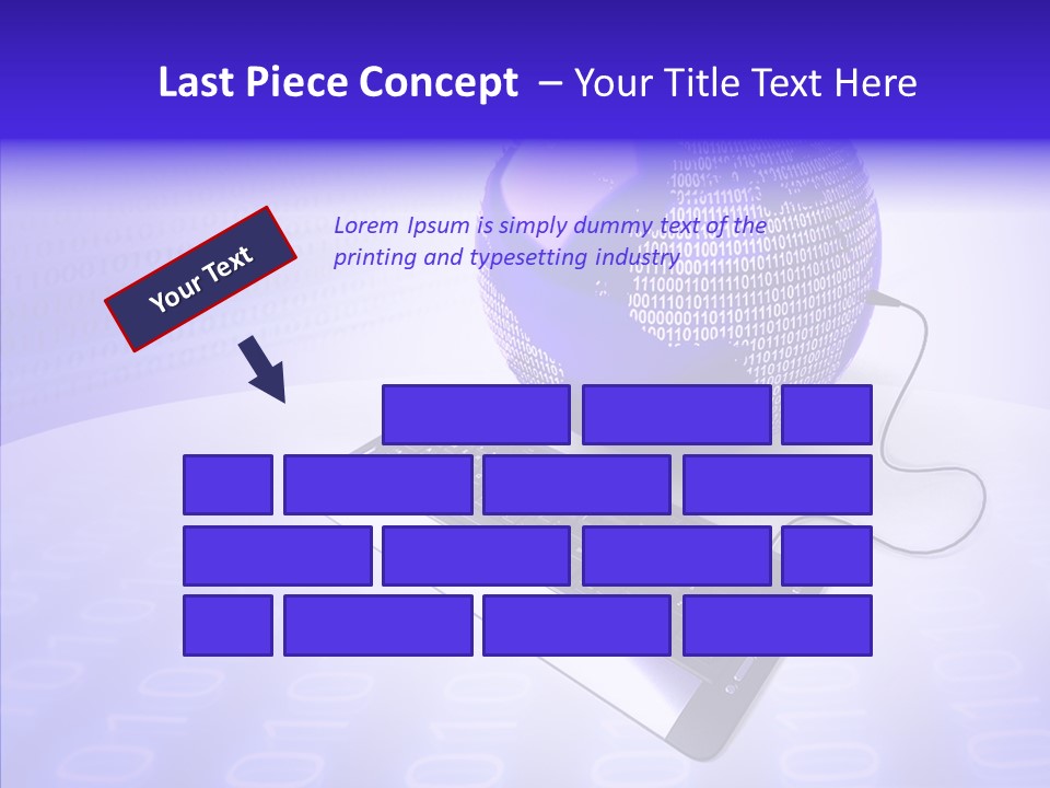 Code Earth Continents PowerPoint Template