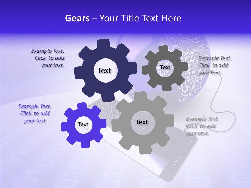 Code Earth Continents PowerPoint Template