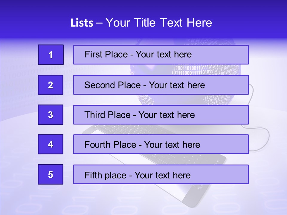 Code Earth Continents PowerPoint Template