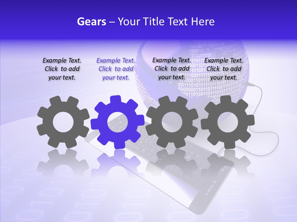 Code Earth Continents PowerPoint Template