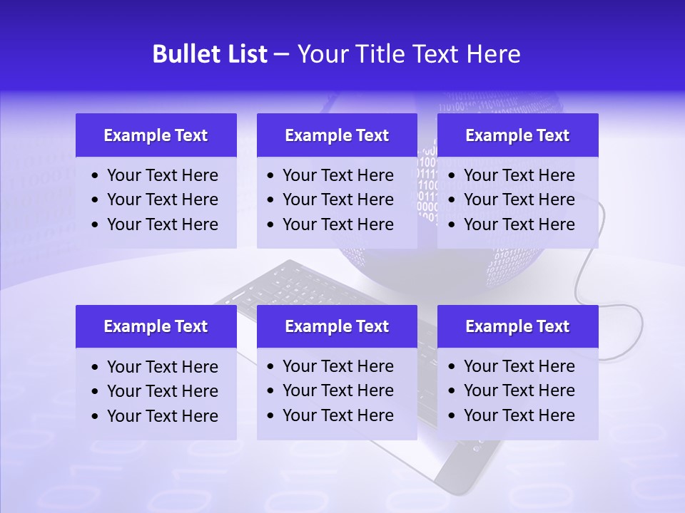 Code Earth Continents PowerPoint Template