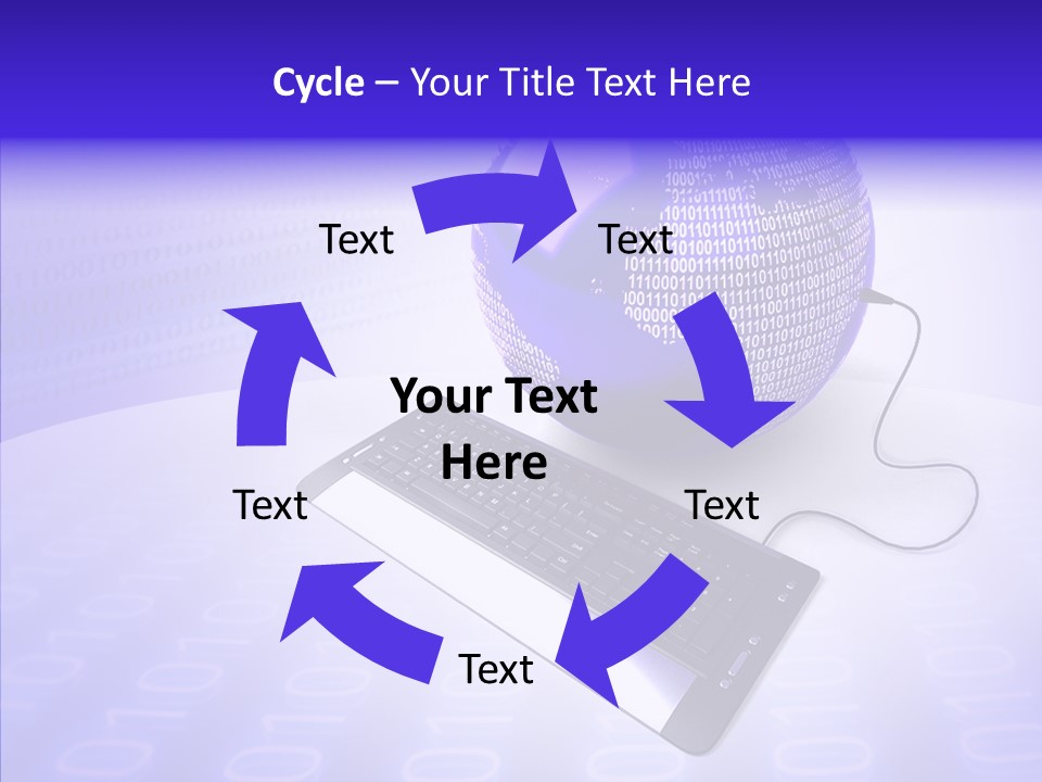 Code Earth Continents PowerPoint Template
