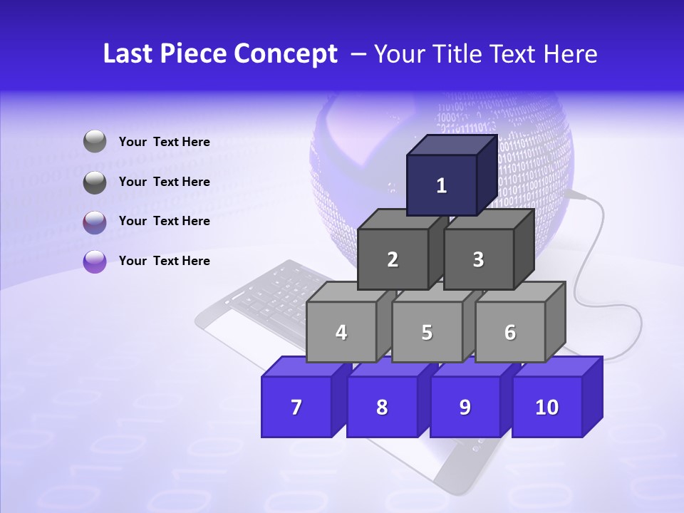 Code Earth Continents PowerPoint Template