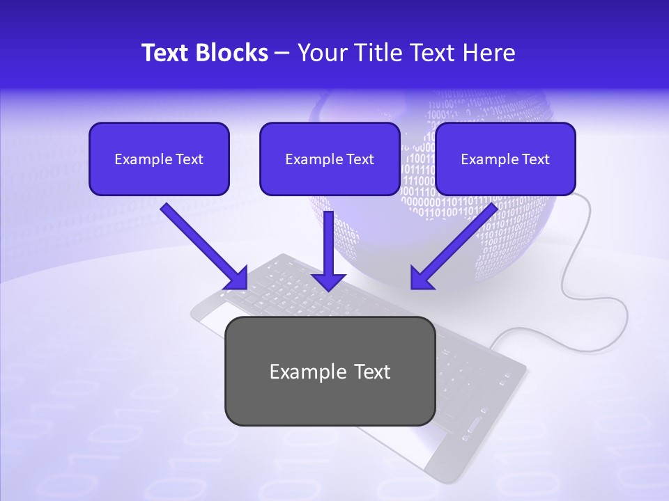 Code Earth Continents PowerPoint Template