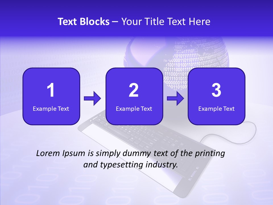 Code Earth Continents PowerPoint Template