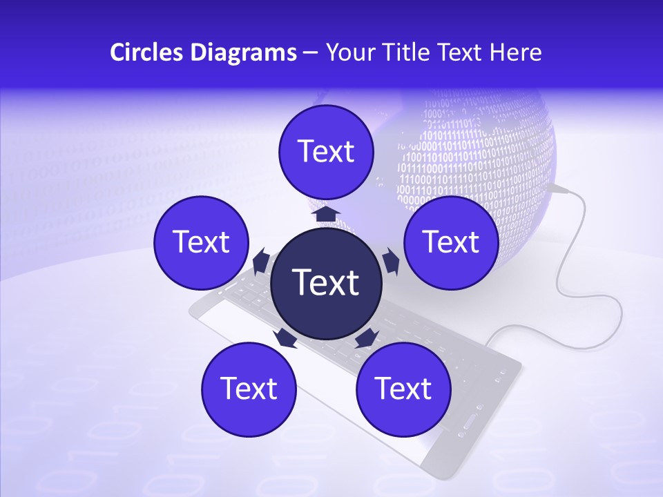 Code Earth Continents PowerPoint Template