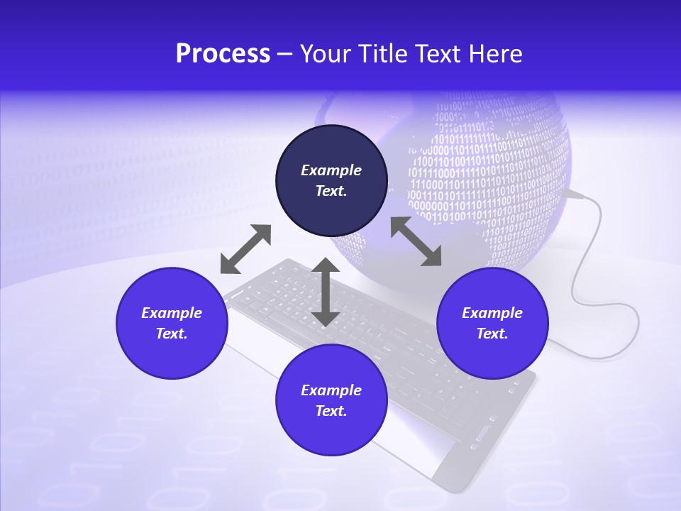 Code Earth Continents PowerPoint Template